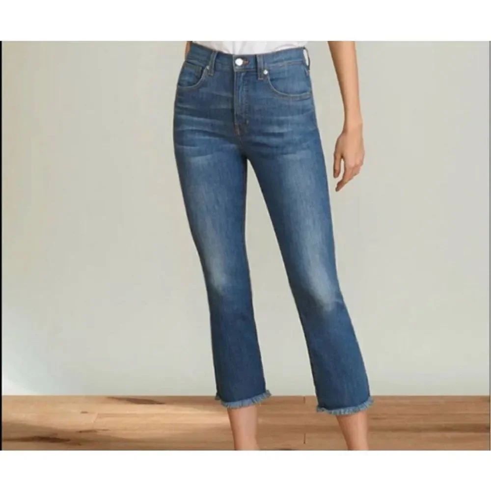 Veronica Beard Carly Kick Flare High Rise Jeans in Sunrise sz 32